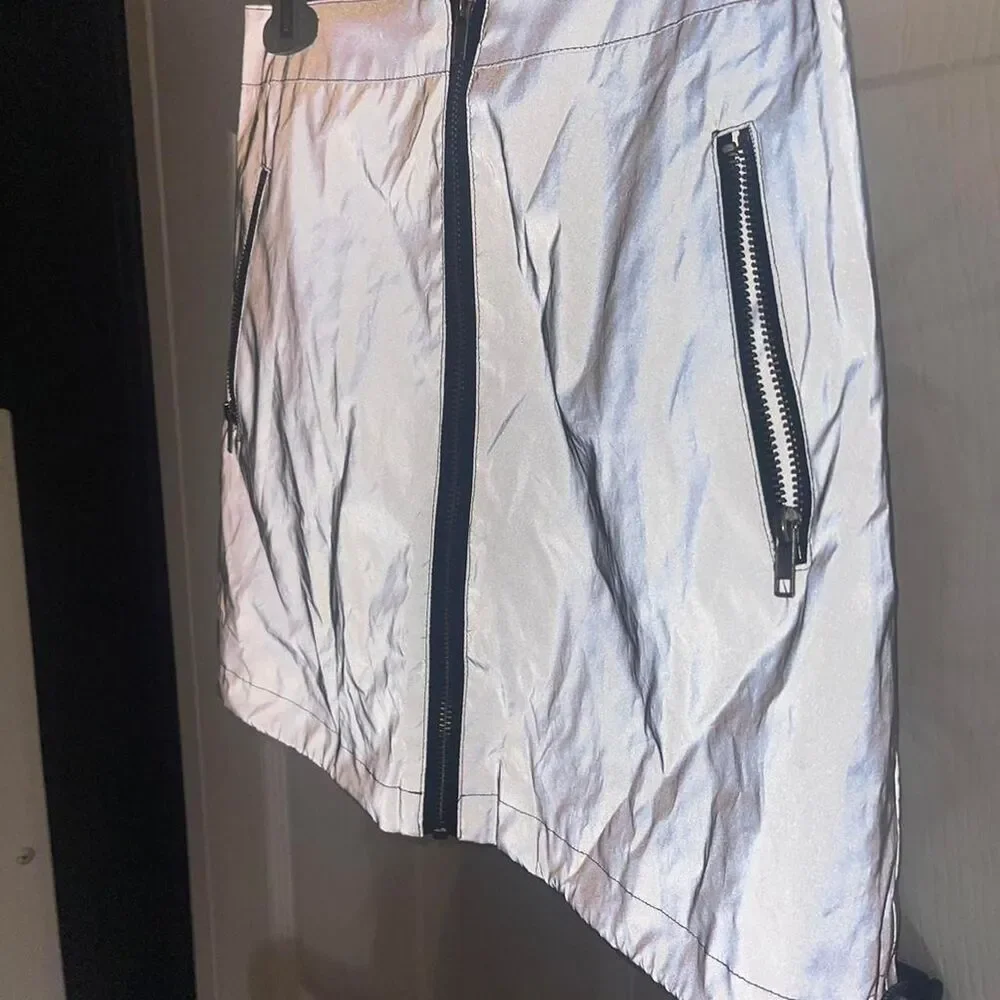 Forever-21 Women's Reflective Skirt Size Small Grey